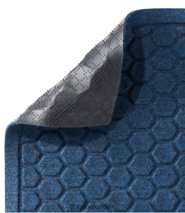 Home Goods L.L.Bean Washable Waterhog Boot Mat Honeycomb Dark Blue Unisex 0VRR665573