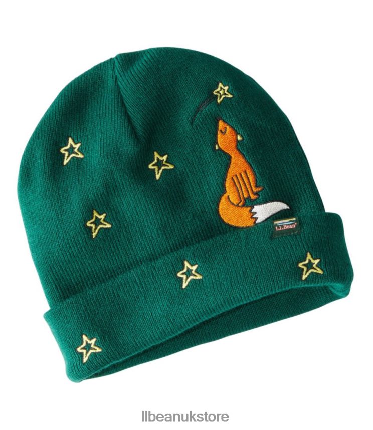 Clothing L.L.Bean Beanie Camp Green Shooting Stars Kids 0VRR663024
