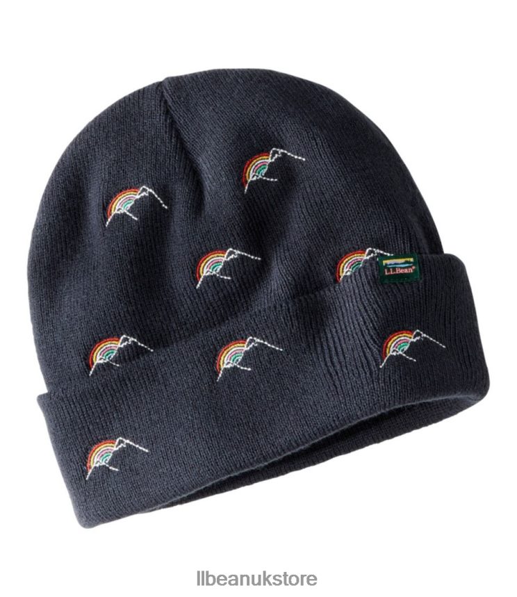 Clothing L.L.Bean Beanie Navy Mountain Rainbow Kids 0VRR664660