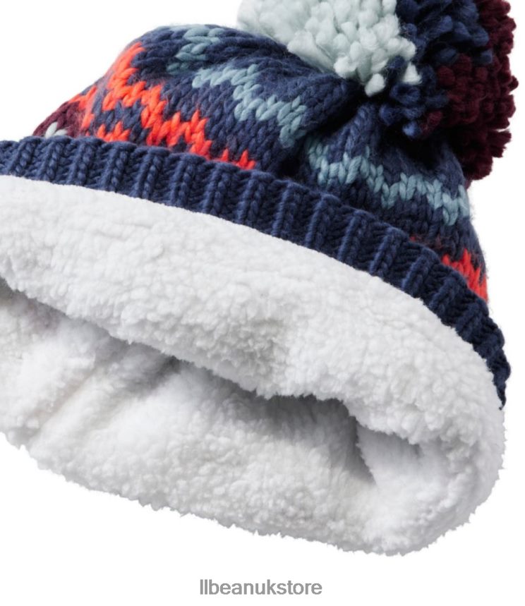 Clothing L.L.Bean Chunky Yarn Hat Cobalt Sea Kids 0VRR66133