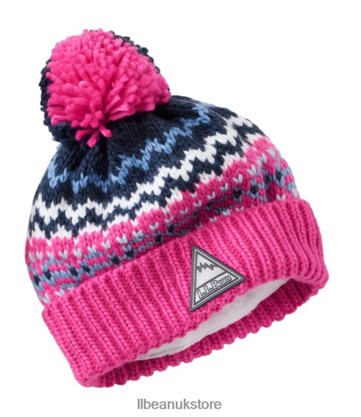 Clothing L.L.Bean Chunky Yarn Hat Pink Berry Kids 0VRR664662