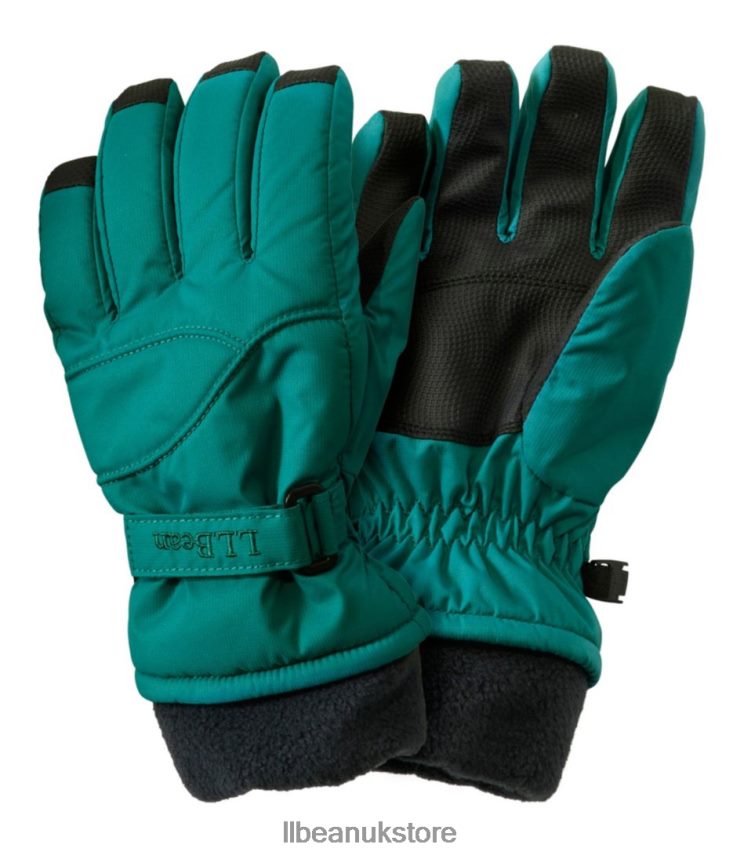 Clothing L.L.Bean Cold Buster Waterproof Gloves Warm Teal Kids 0VRR6697