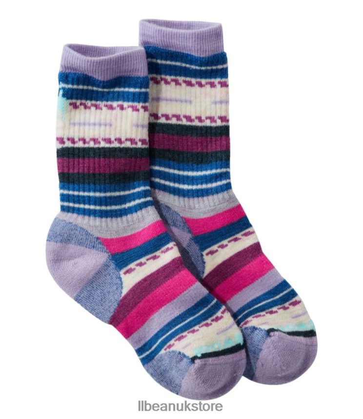 Clothing L.L.Bean Smartwool Hike Margarita Full Cushion Crew Socks Ultraviolet Kids 0VRR66789