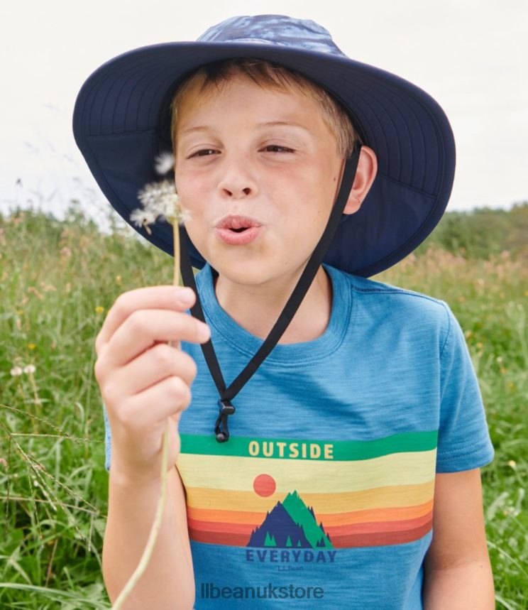 Clothing L.L.Bean Sun Shade Bucket Hat Indigo Ink/Nautical Navy Kids 0VRR663427