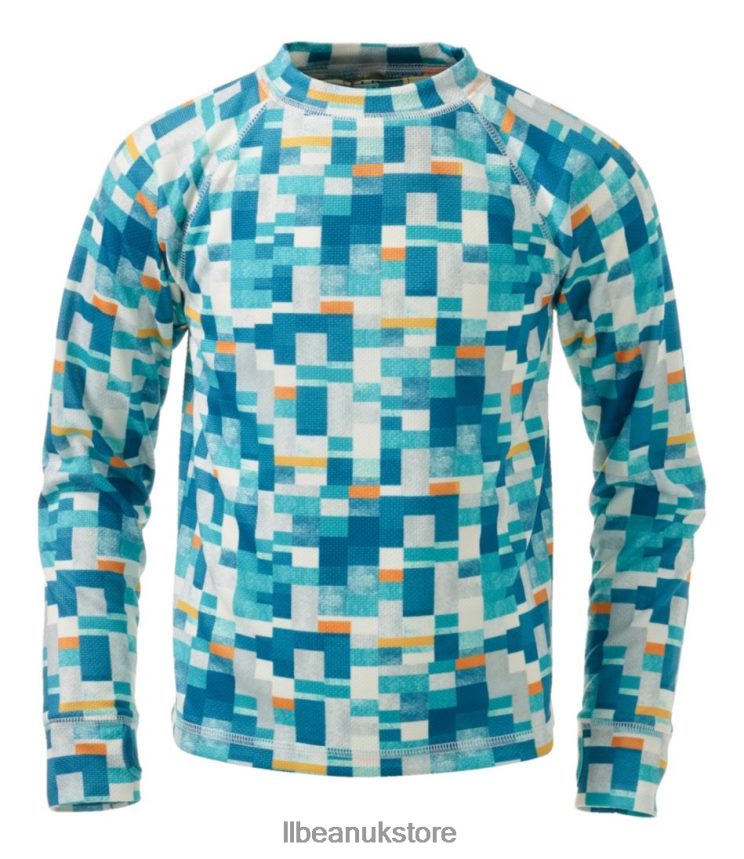 Clothing L.L.Bean Wicked Warm Midweight Long Underwear Astral Blue Geo Kids 0VRR66752
