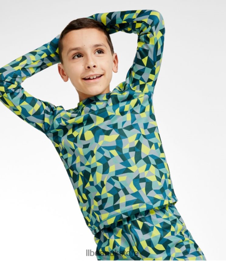 Clothing L.L.Bean Wicked Warm Midweight Long Underwear Astral Blue Geo Kids 0VRR66752