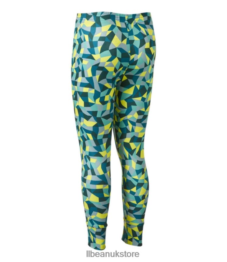 Clothing L.L.Bean Wicked Warm Midweight Long Underwear Citrus Green Geo Kids 0VRR663543
