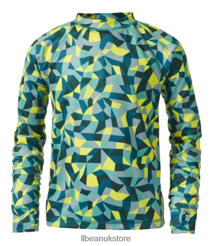 Clothing L.L.Bean Wicked Warm Midweight Long Underwear Citrus Green Geo Kids 0VRR663545