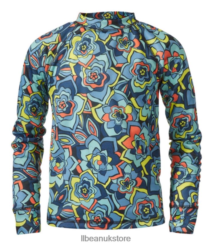 Clothing L.L.Bean Wicked Warm Midweight Long Underwear Wild Salmon Flower Power Kids 0VRR665046