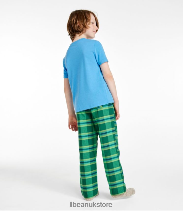 Clothing L.L.Bean All-Season Pajamas Deep Marine Blue Campfire Kids 0VRR66157