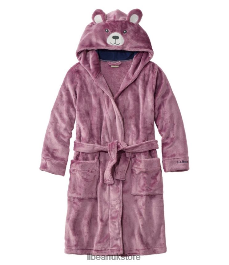Clothing L.L.Bean Cozy Animal Robe Mauve Berry Kids 0VRR665952