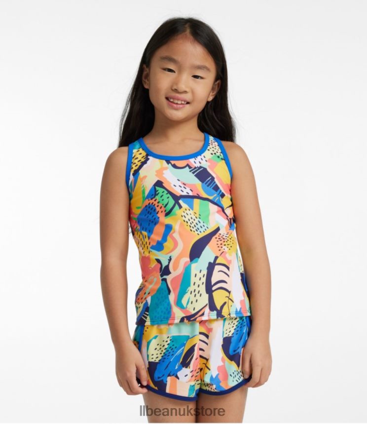 Clothing L.L.Bean Watersports Swimwear Teal Aqua Shapes Kids 0VRR666983