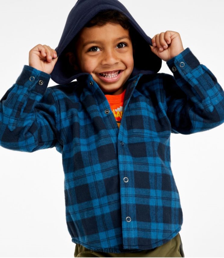 Clothing L.L.Bean Fleece-Lined Flannel Shirt Wild Aster Kids 0VRR66105