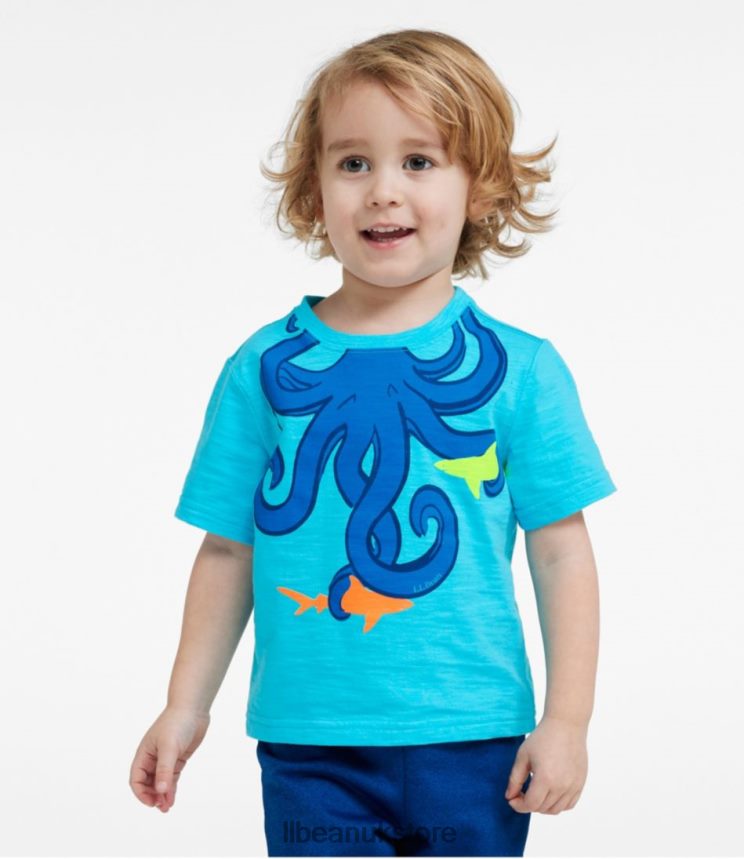 Clothing L.L.Bean Graphic Tee Aquamarine Paddle Bear Kids 0VRR665920