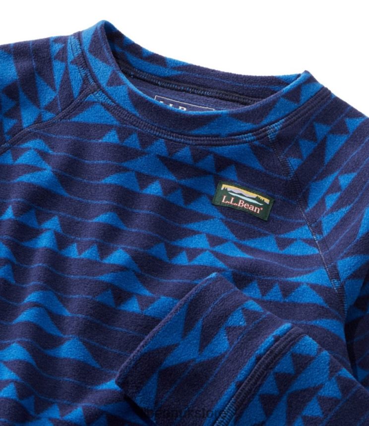 Clothing L.L.Bean Infants'and Fitness Fleece Long-Sleeve Tee/Pants Set Deep Sapphire/Mountain Print Kids 0VRR66102