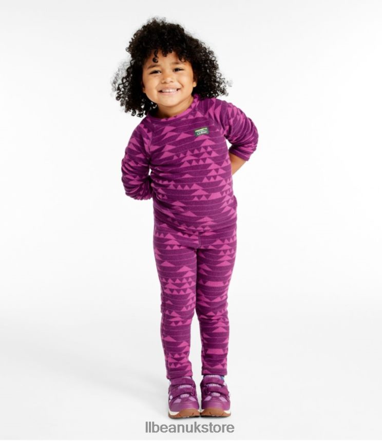 Clothing L.L.Bean Infants'and Fitness Fleece Long-Sleeve Tee/Pants Set Mineral Blue/Mountains Kids 0VRR664658