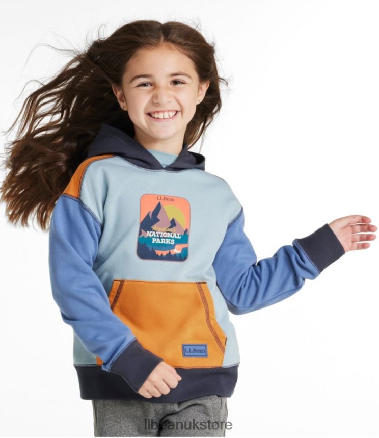 Clothing L.L.Bean Athleisure Hoodie Carbon Navy Color Block Kids 0VRR664977