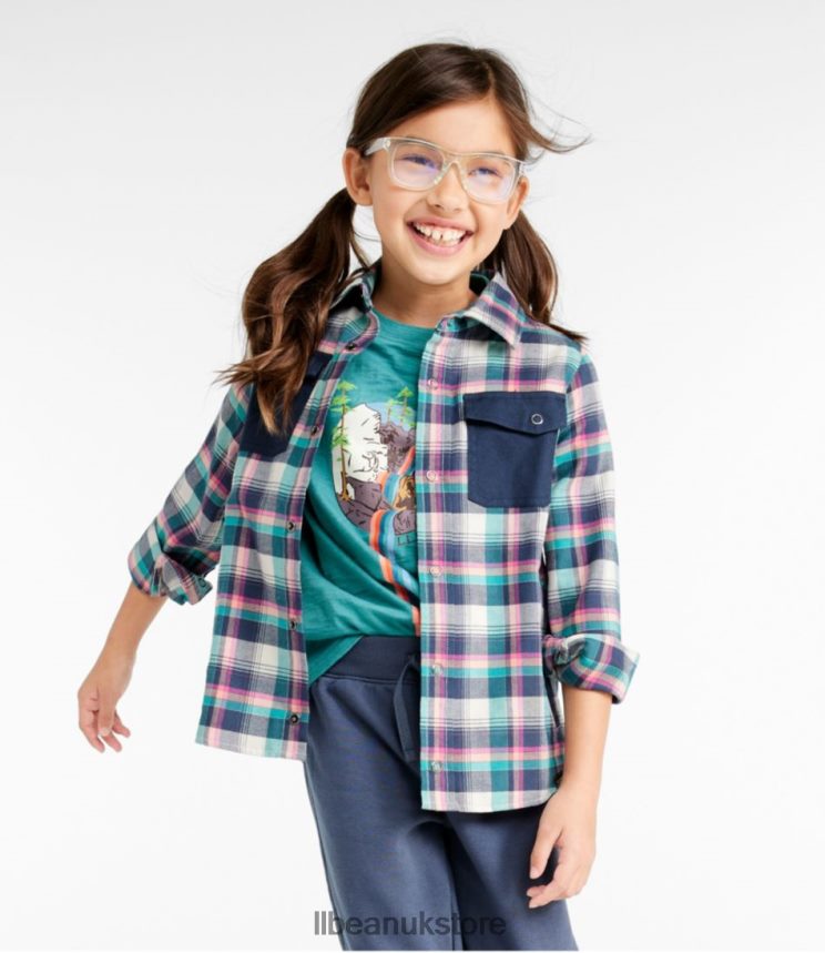 Clothing L.L.Bean BeanFlex All-Season Flannel Shirt Vintage Tartan Kids 0VRR66101