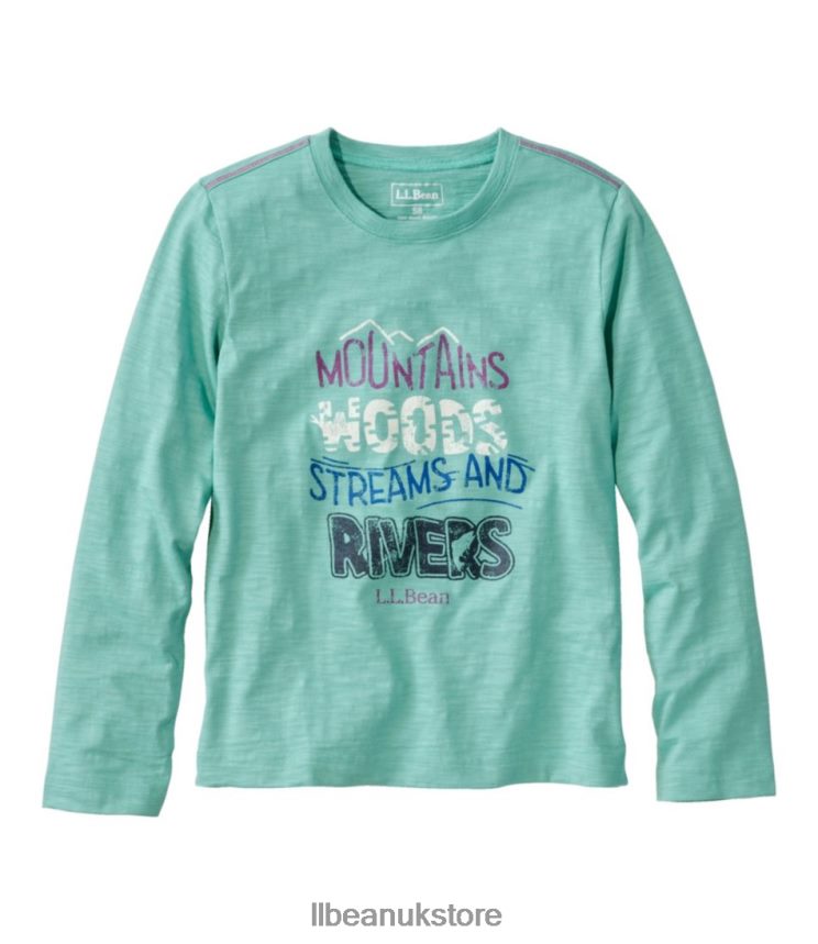 Clothing L.L.Bean Graphic Tee Soft Juniper Mountains Kids 0VRR66489