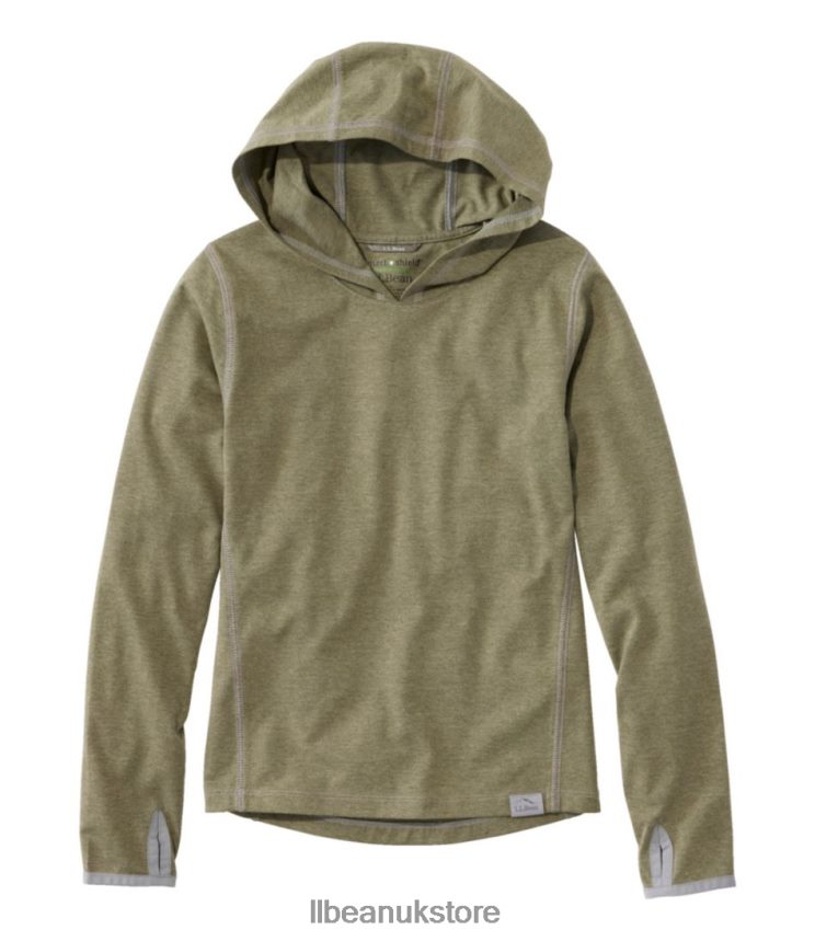Fishing L.L.Bean Insect Shield Hoodie Kelp Green Kids 0VRR66403