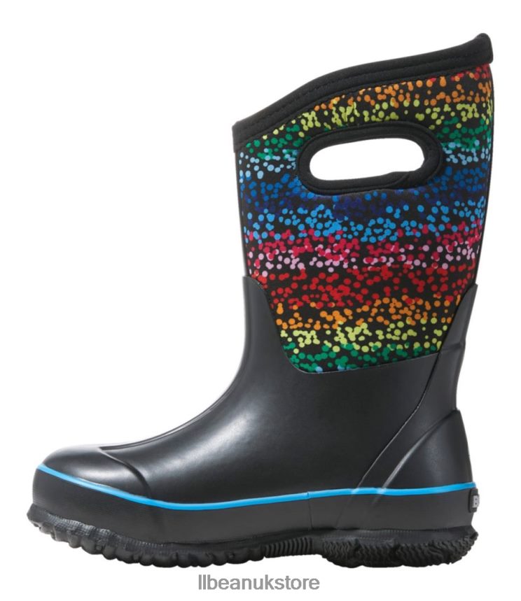 Footwear L.L.Bean Bogs Classic Rainbow Dots Boots Rainbow Dots Black Multi Kids 0VRR661208