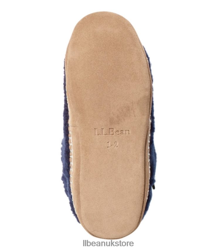Footwear L.L.Bean Cozy Slipper Booties Bright Navy Kids 0VRR665211