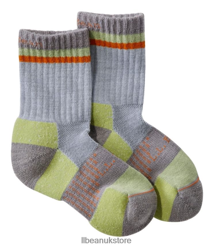 Footwear L.L.Bean Athletic Crew Socks Malibu Blue/Woodsmoke Kids 0VRR66175