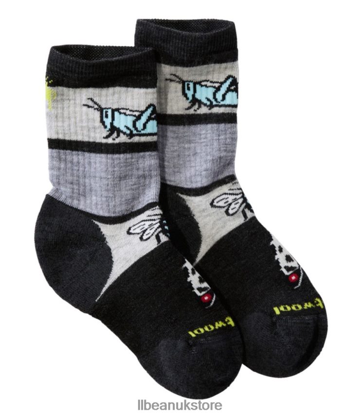 Footwear L.L.Bean Smartwool Hike Full-Cushion Crew Socks Charcoal Kids 0VRR664691