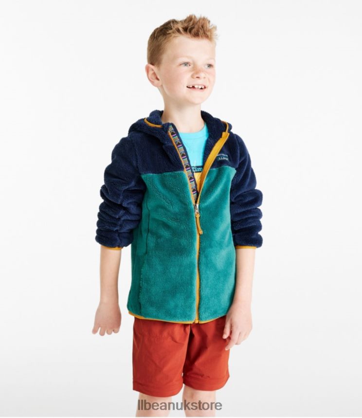 Outerwear L.L.Bean Hi-Pile Fleece Bright Navy/Warm Teal Kids 0VRR66902
