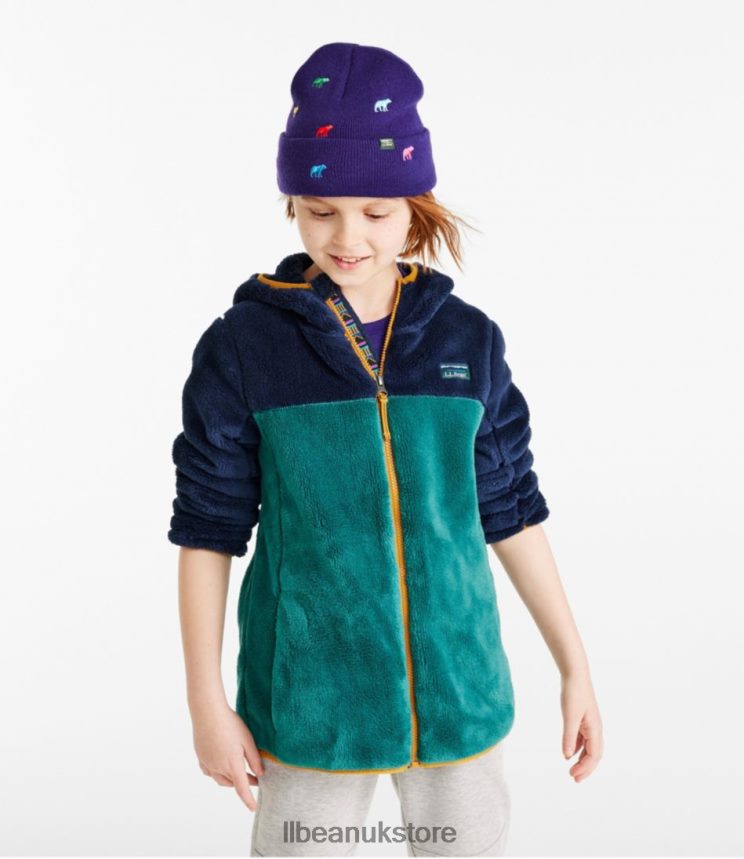 Outerwear L.L.Bean Hi-Pile Fleece Dark Red/Bright Navy Kids 0VRR663670