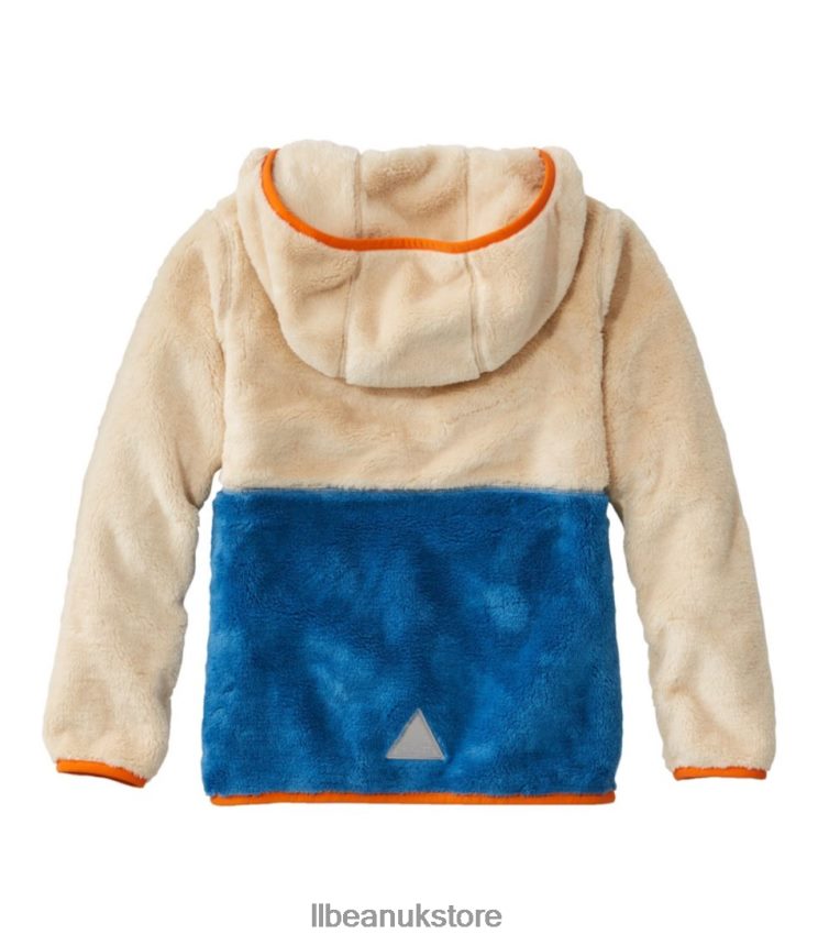 Outerwear L.L.Bean Hi-Pile Fleece Hooded Pullover Dark Red/Bright Navy Kids 0VRR664986