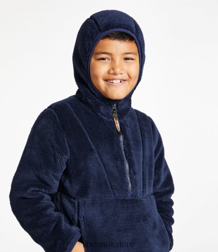 Outerwear L.L.Bean Hi-Pile Fleece Hooded Pullover Wild Aster Kids 0VRR66652