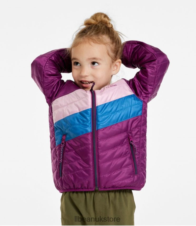 Outerwear L.L.Bean Primaloft Hooded Jacket Dark Mulberry/Light Mauve Kids 0VRR66938