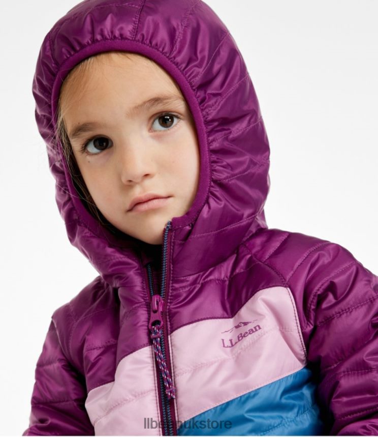 Outerwear L.L.Bean Primaloft Hooded Jacket Dark Mulberry/Light Mauve Kids 0VRR66938