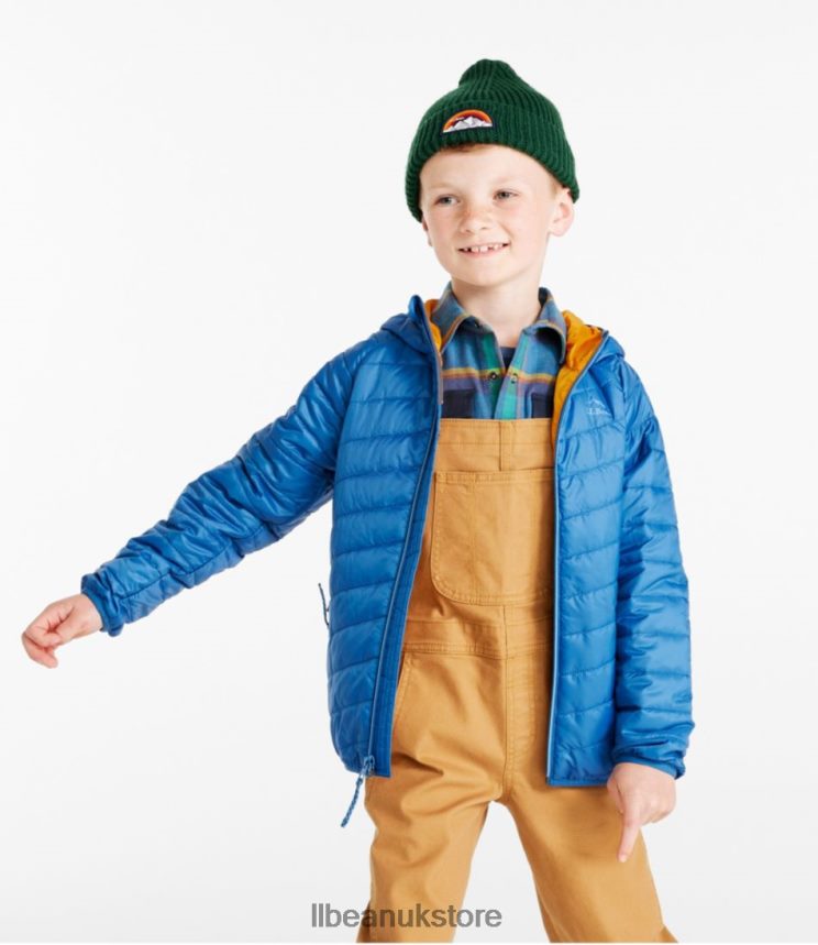 Outerwear L.L.Bean Primaloft Packaway Hooded Jacket Marine Blue Kids 0VRR66889