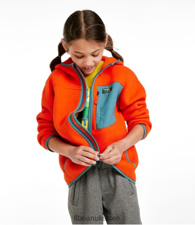 Outerwear L.L.Bean Retro Mountain Classic Fleece Jacket Orange Kids 0VRR66883