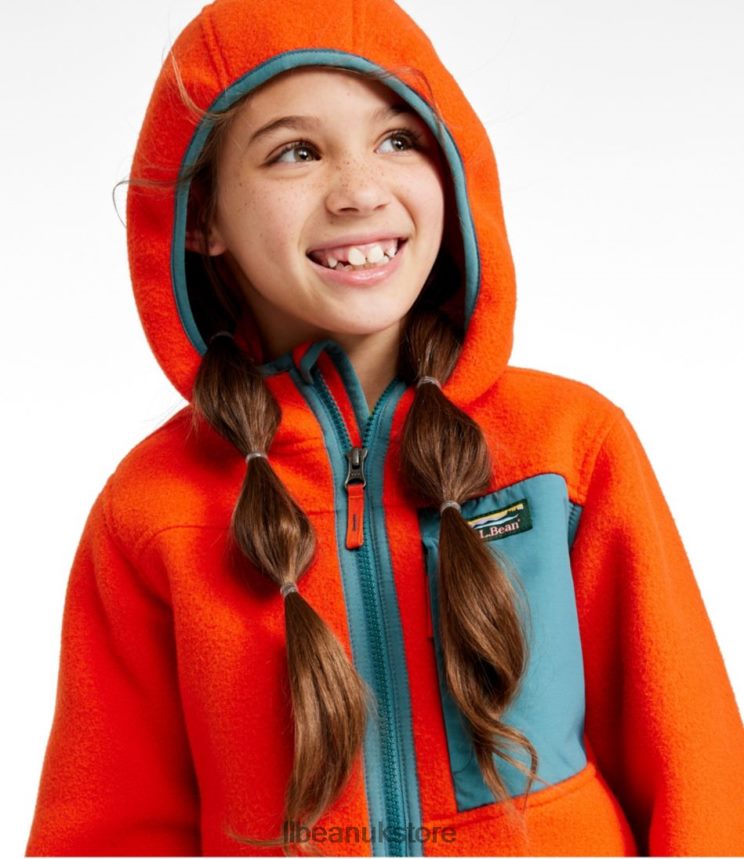 Outerwear L.L.Bean Retro Mountain Classic Fleece Jacket Orange Kids 0VRR66883