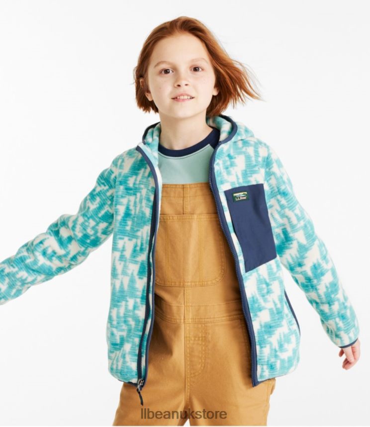 Outerwear L.L.Bean Retro Mountain Classic Fleece Jacket Soft Juniper Geo Kids 0VRR66891