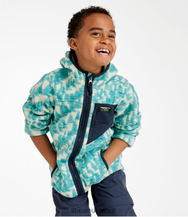 Outerwear L.L.Bean Retro Mountain Classic Fleece Jacket Vintage Indigo Camo Print Kids 0VRR665119