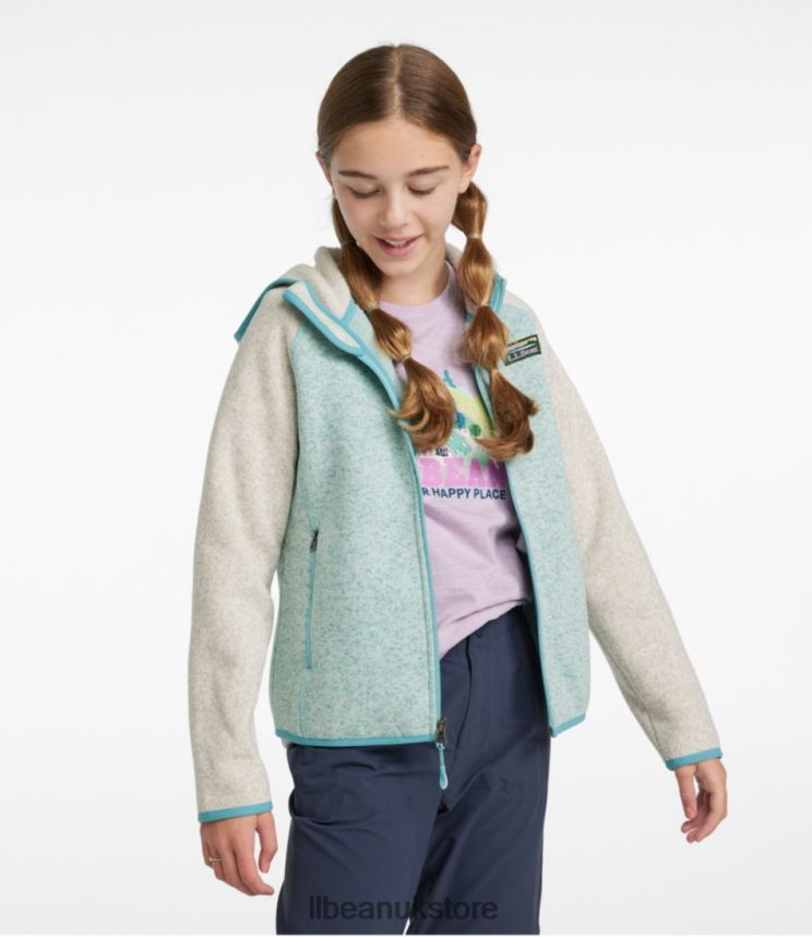 Outerwear L.L.Bean Sweater Fleece Sailcloth/Light Mint Kids 0VRR663634