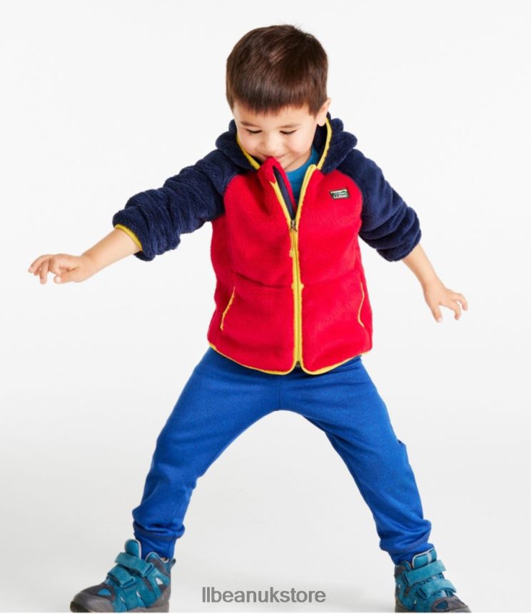 Outerwear L.L.Bean Hi-Pile Fleece Jacket Bright Navy/Soft Blue Kids 0VRR663672