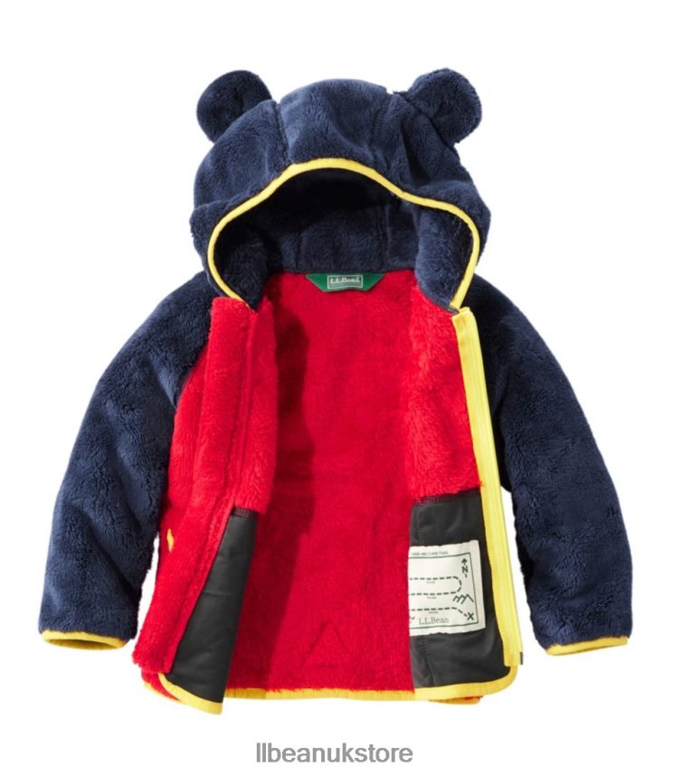 Outerwear L.L.Bean Hi-Pile Fleece Jacket Bright Navy/Soft Blue Kids 0VRR663672