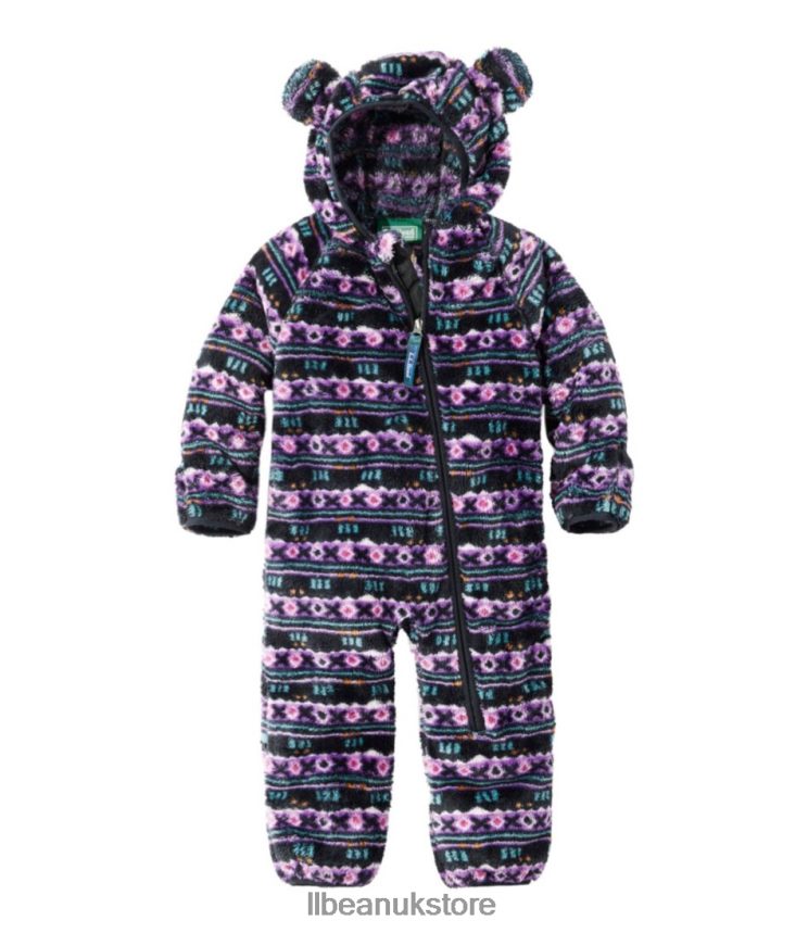 Outerwear L.L.Bean Infants' Hi-Pile Fleece Bunting Black Mountain Classic Print Kids 0VRR66903