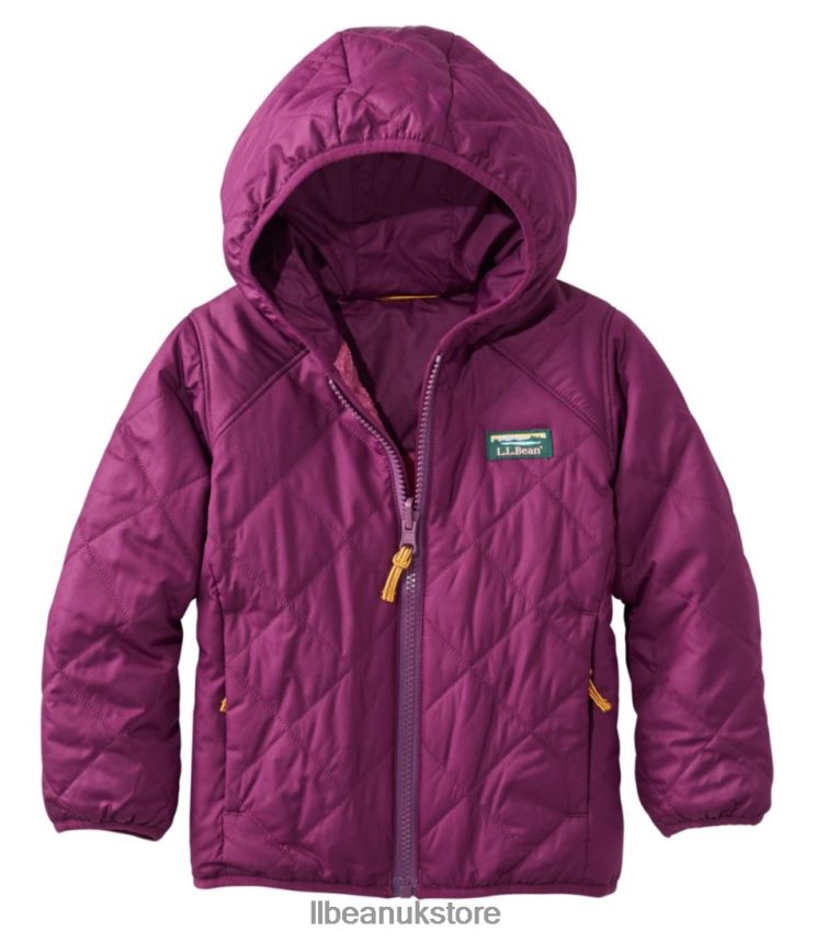 Outerwear L.L.Bean Mountain Bound Reversible Hooded Jacket Plum Grape/Magenta Haze Kids 0VRR66919