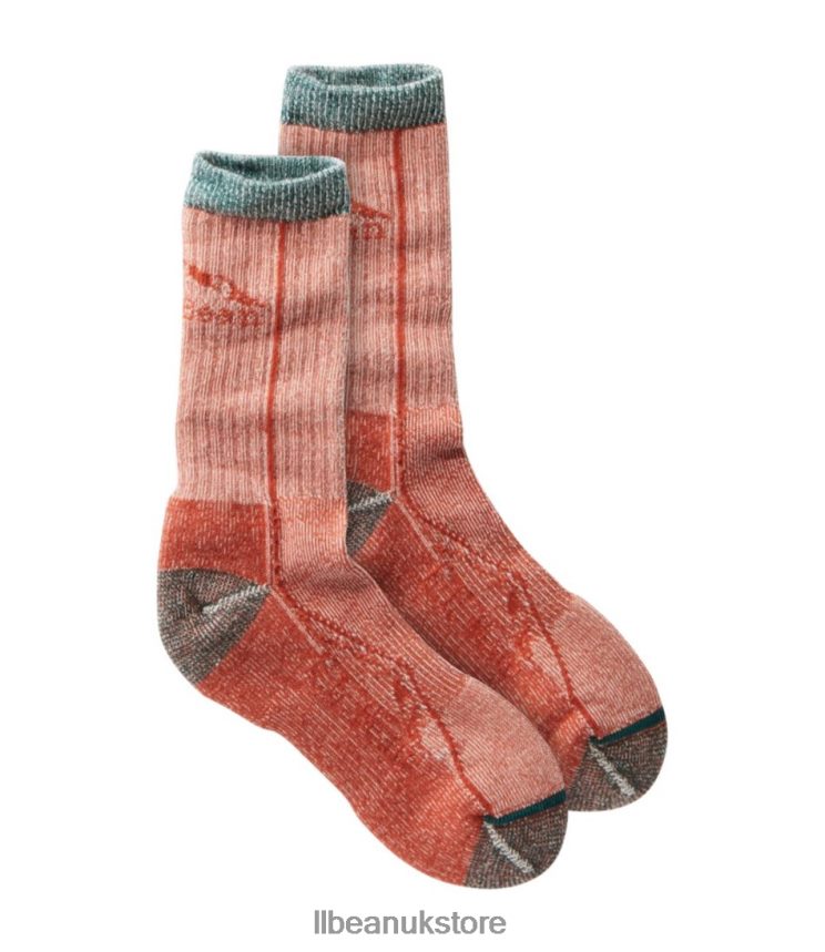 Accessories L.L.Bean Cresta Wool Lightweight Hiking Socks Burnt Sienna Men 0VRR663772