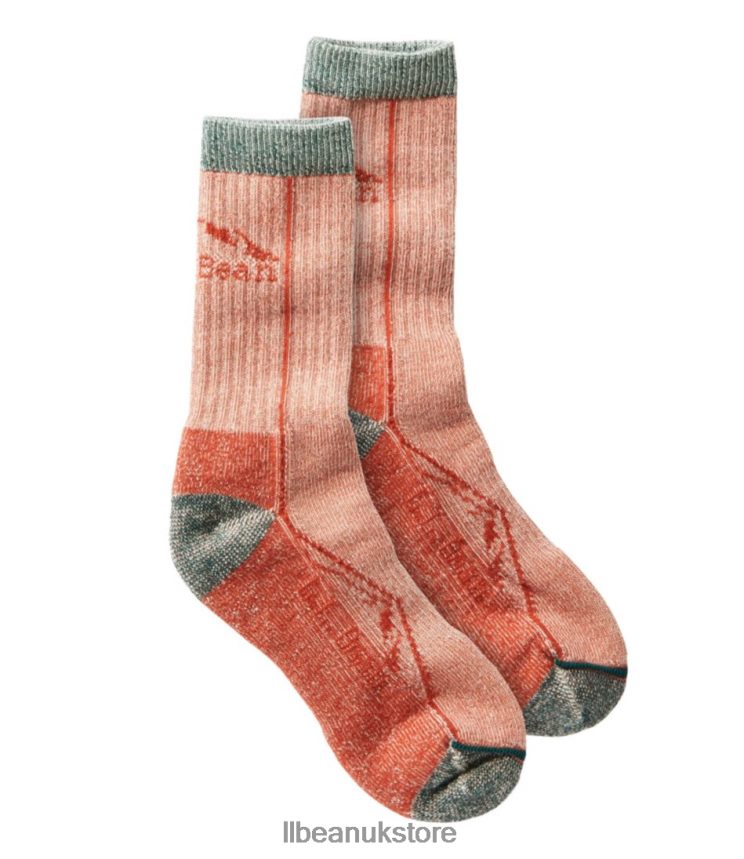 Accessories L.L.Bean Cresta Wool Midweight Hiking Socks Burnt Sienna Men 0VRR664815