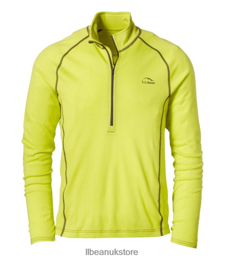 Clothing L.L.Bean Cresta Midweight 250 Quarter-Zip Top Vibrant Citron Men 0VRR665954