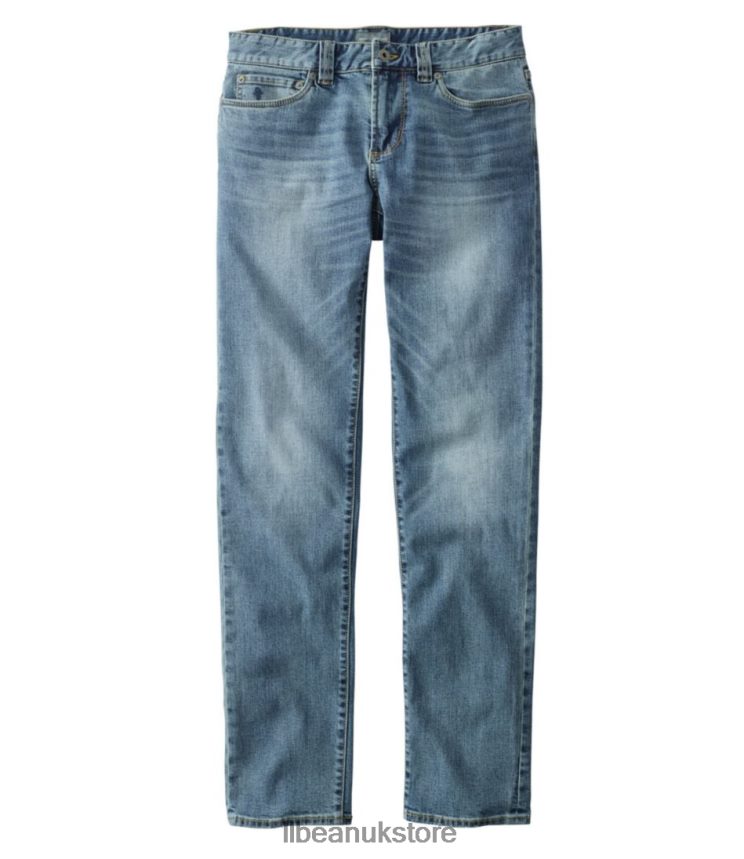 Clothing L.L.Bean Signature Five-Pocket Jeans with Stretch Washed Indigo Men 0VRR663514