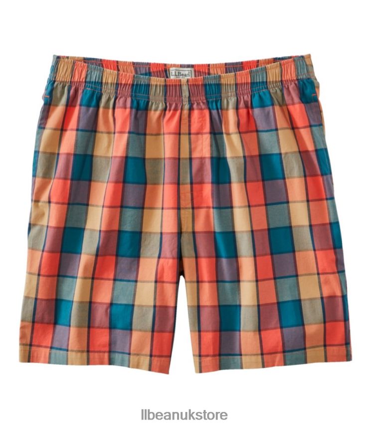 Clothing L.L.Bean Comfort Stretch Woven Sleep Shorts Paprika Men 0VRR66301