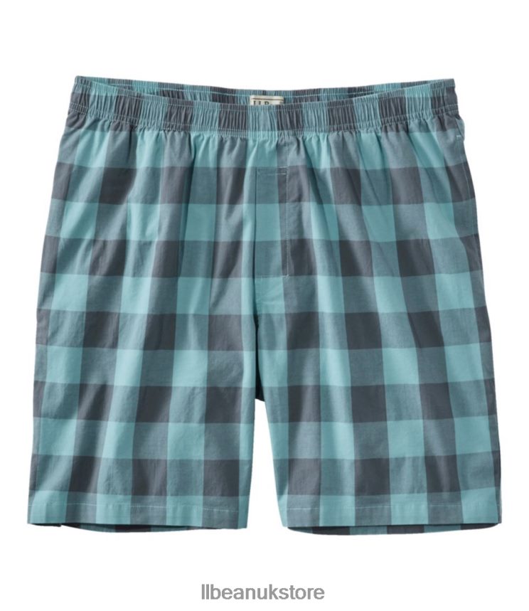 Clothing L.L.Bean Comfort Stretch Woven Sleep Shorts Sea Aqua Men 0VRR663188